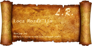 Locz Rozália névjegykártya